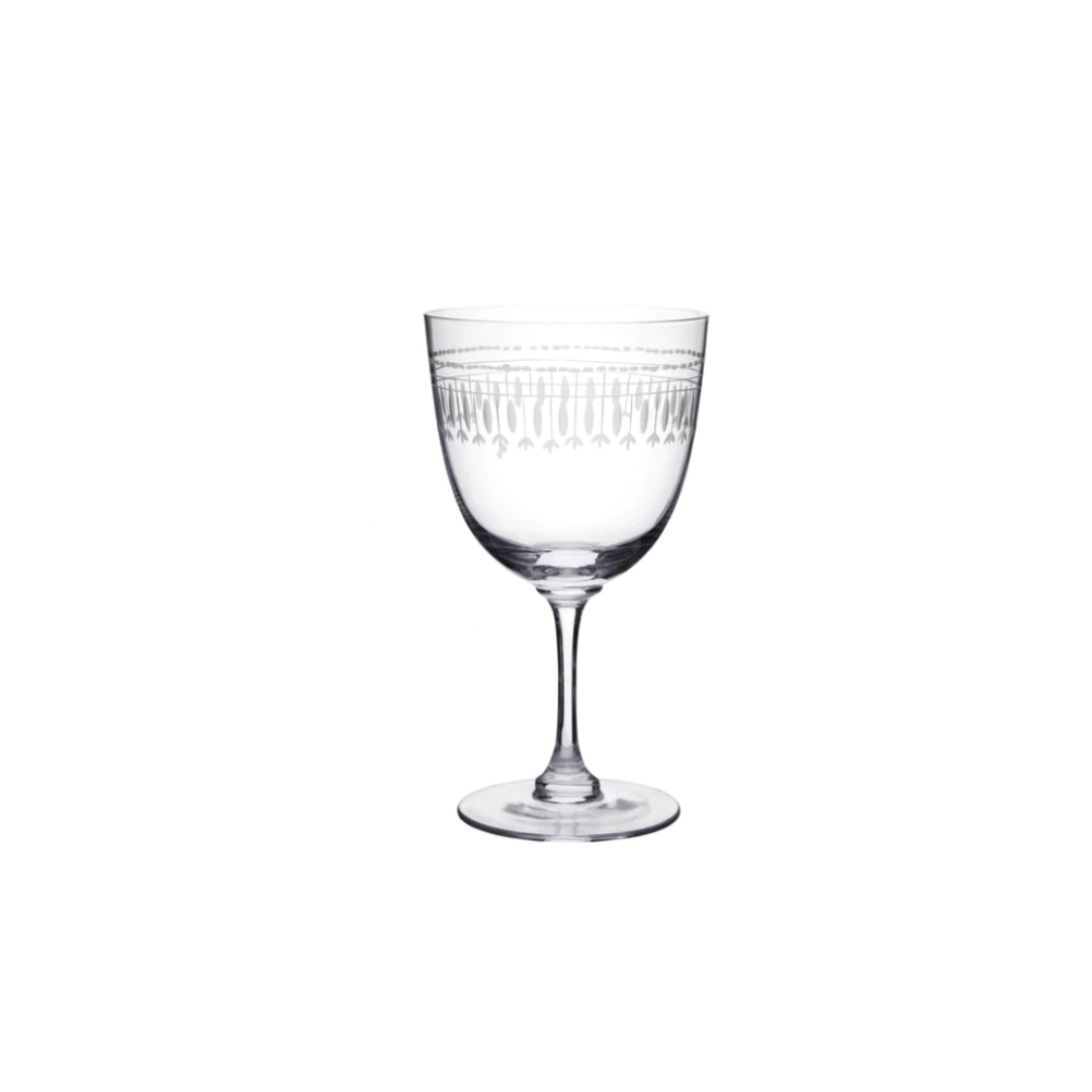 Oval design wine glass