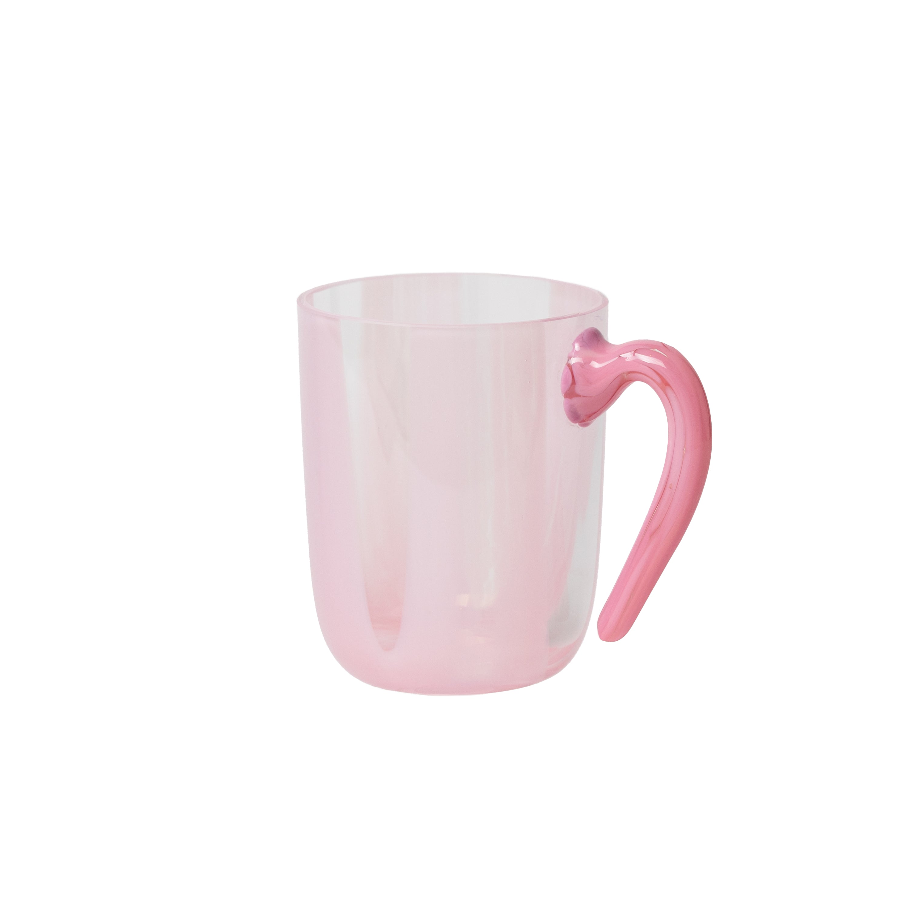 Pink glass mug