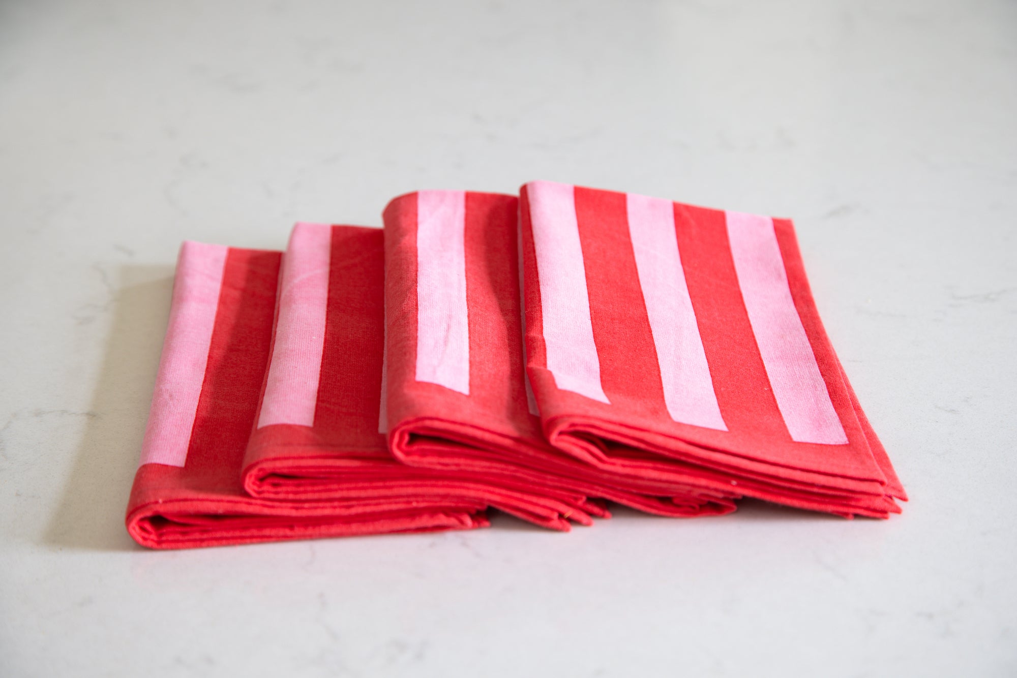 Striped Napkins | Red & Pink