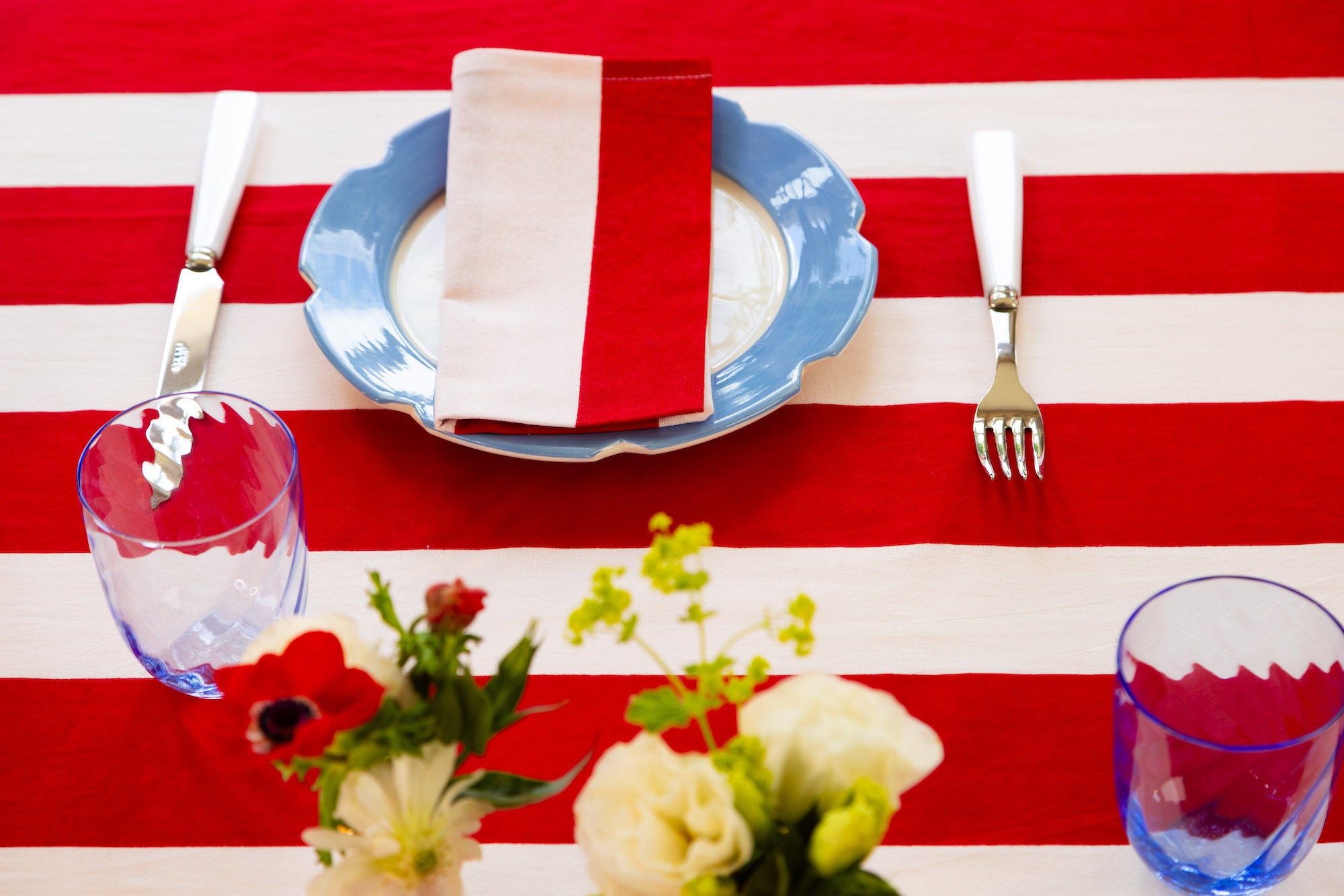 Striped Table Cloth | Red