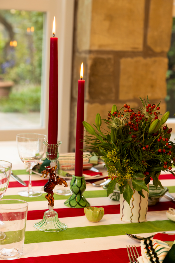 reindeer candle stick holder