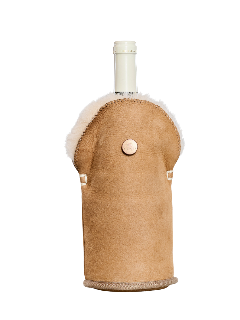 Wine cooler | Camel suede