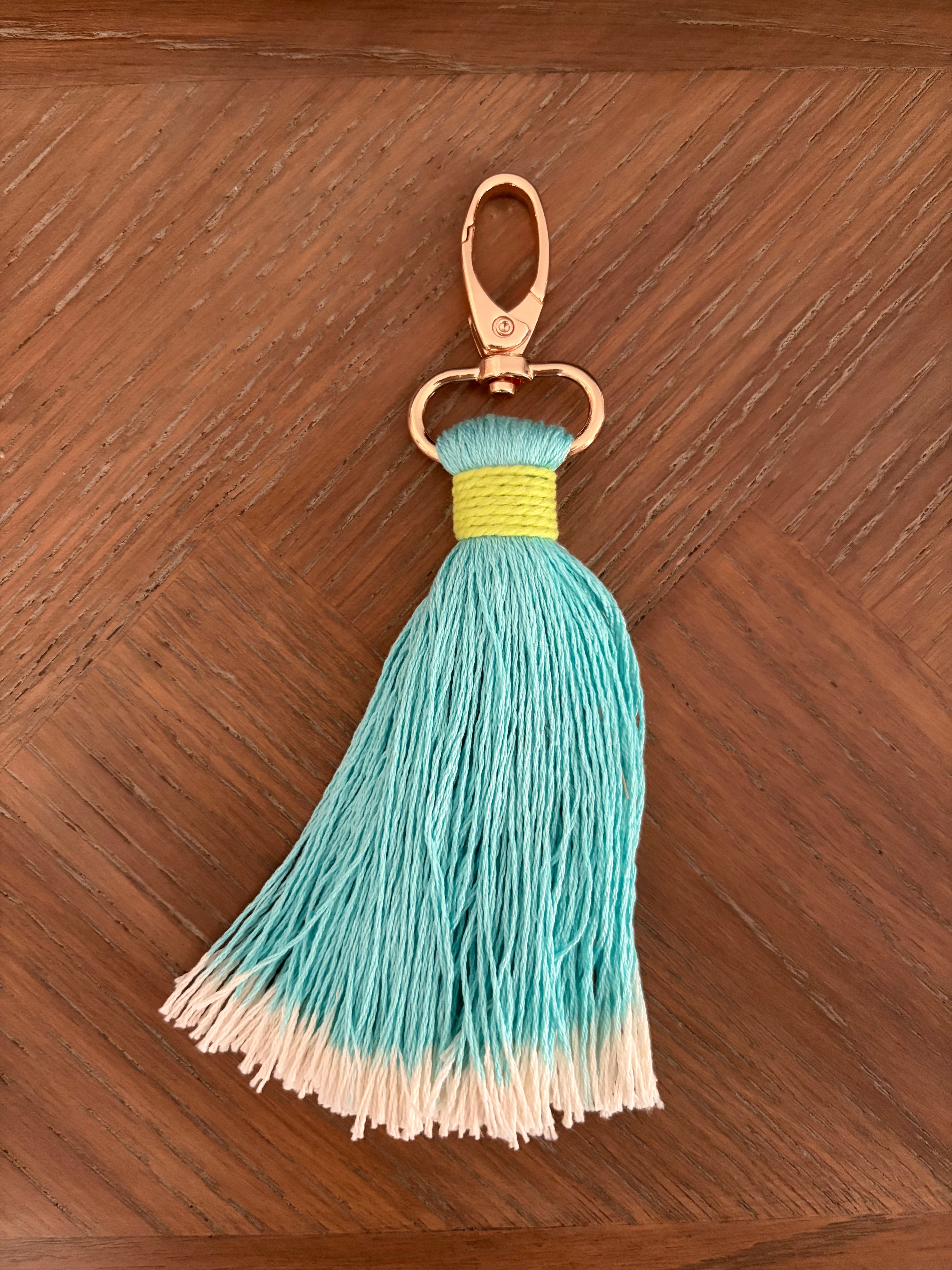 Turquoise ket tassel key ring