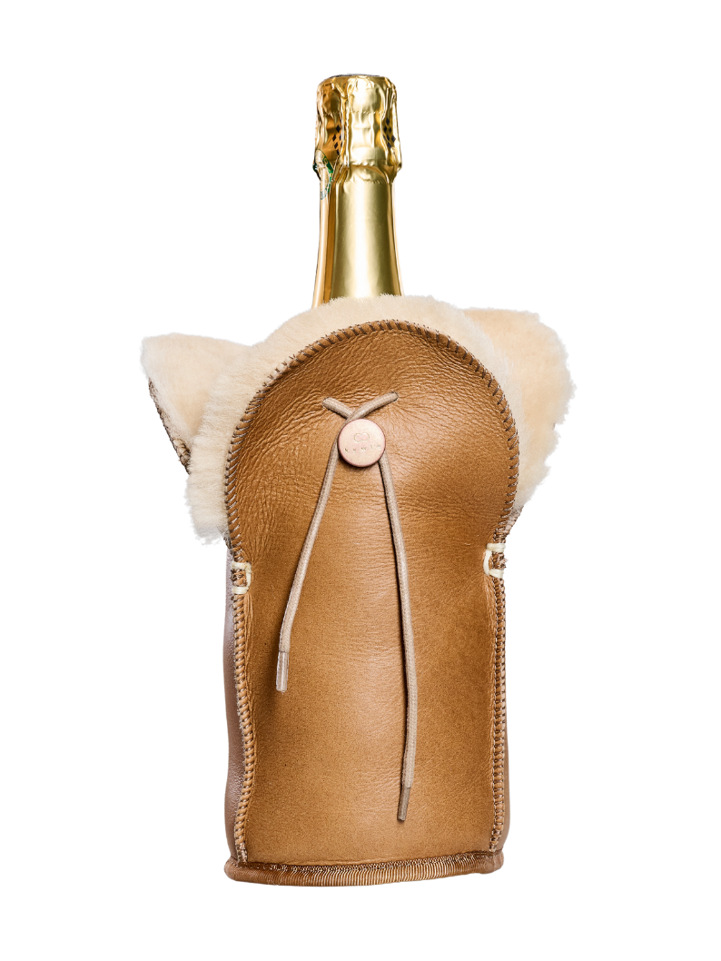 Champagne cooler | Camel leather