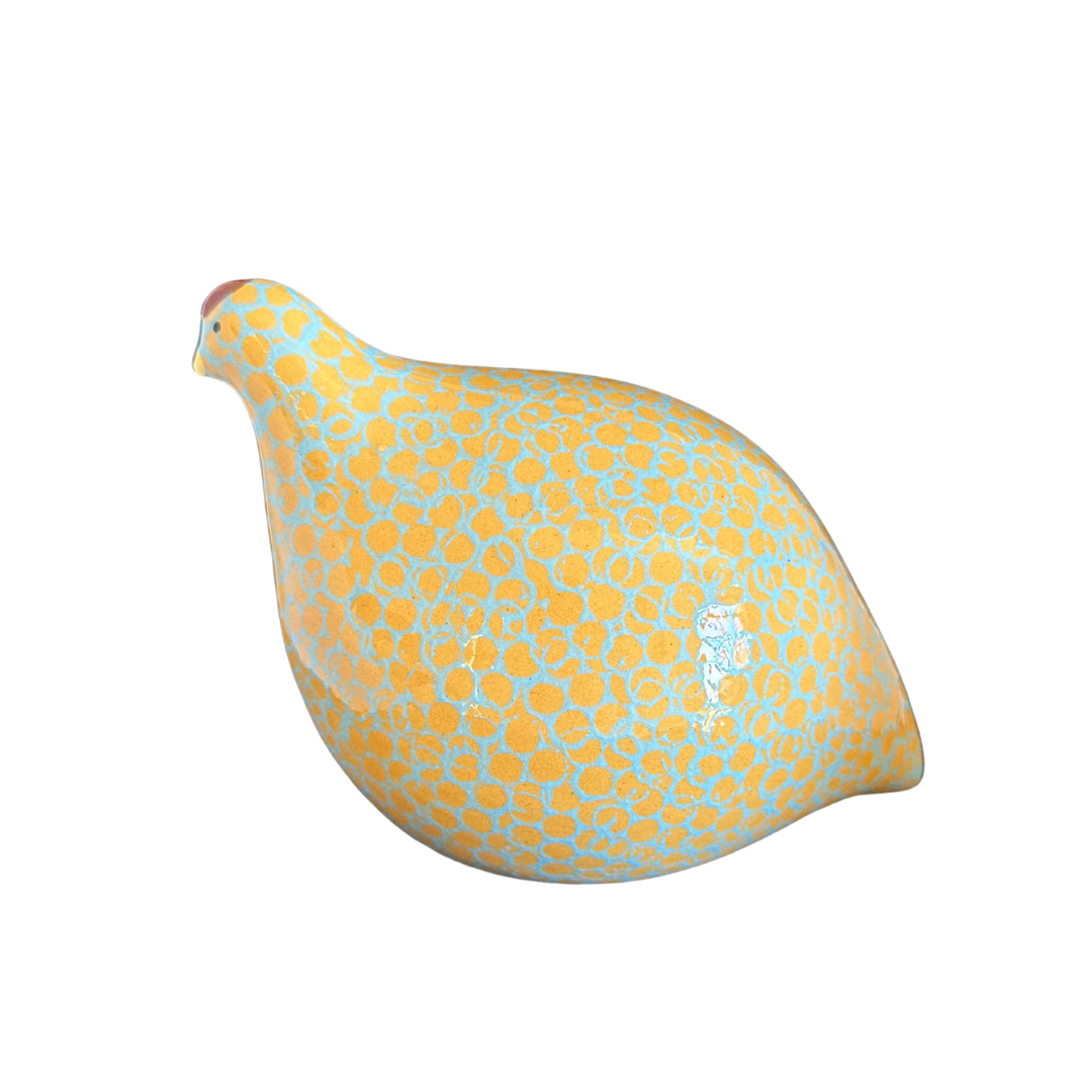 Quail | Turquoise with yellow spots