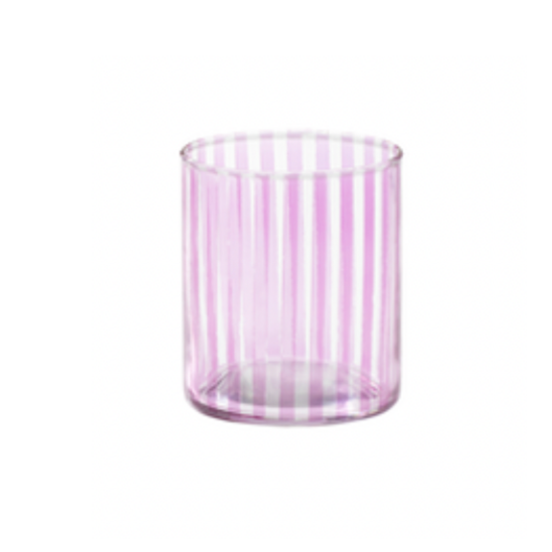 Tea light holder | lilac candy stripe | osski