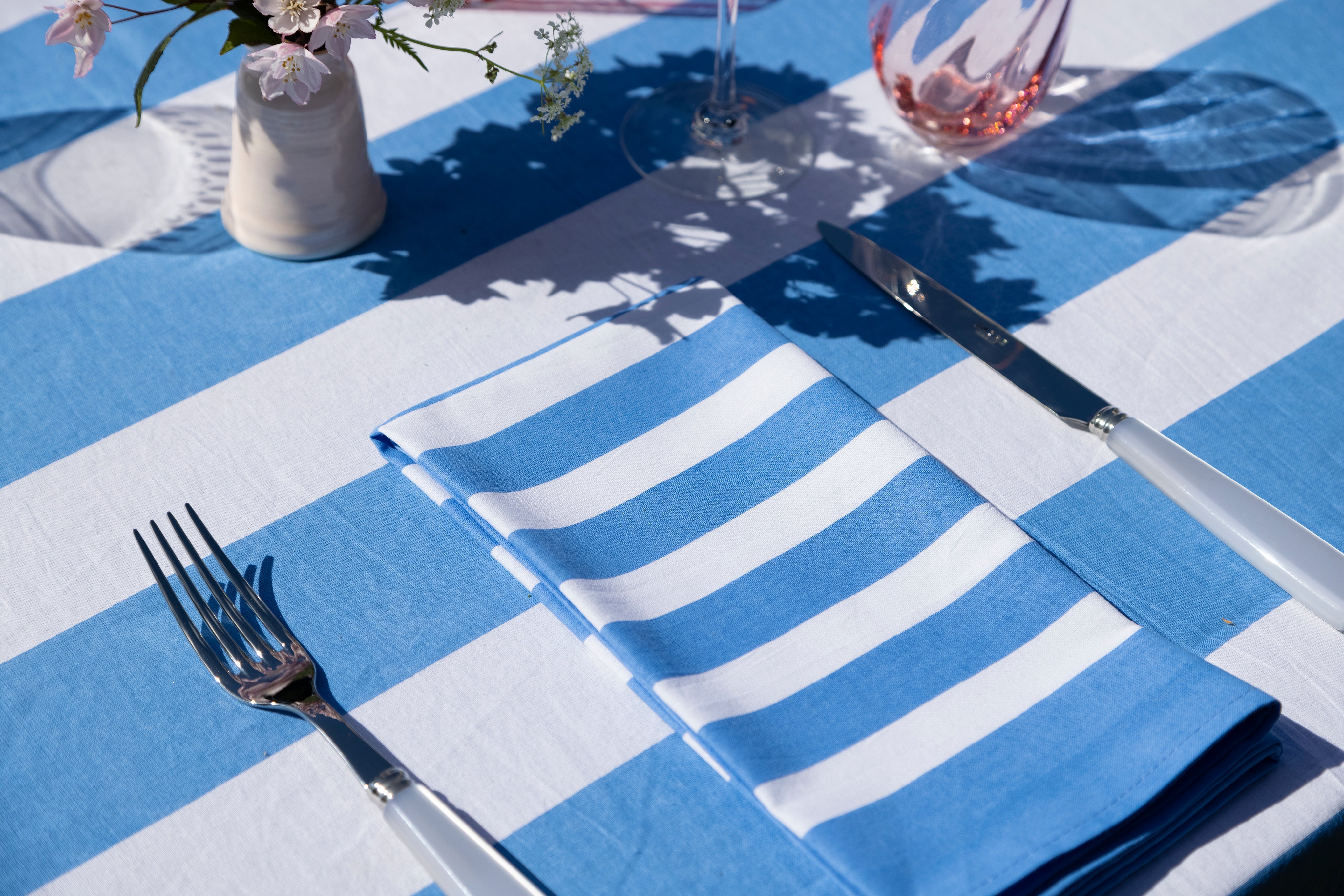 Striped Table Cloth | Sea Blue