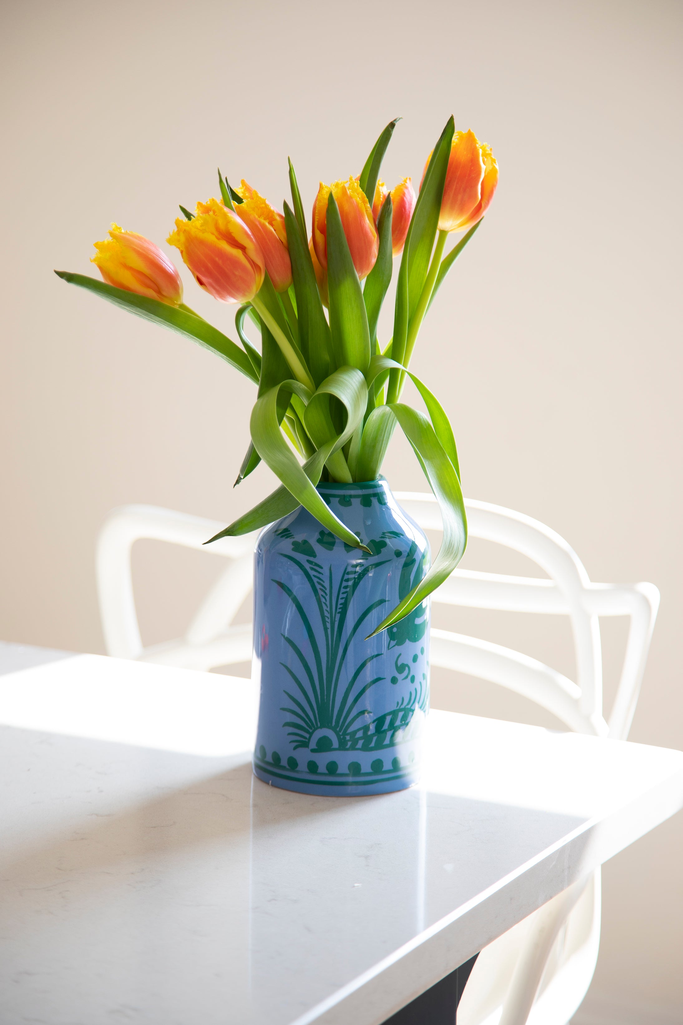 Vase | Blue & Teal Swallow