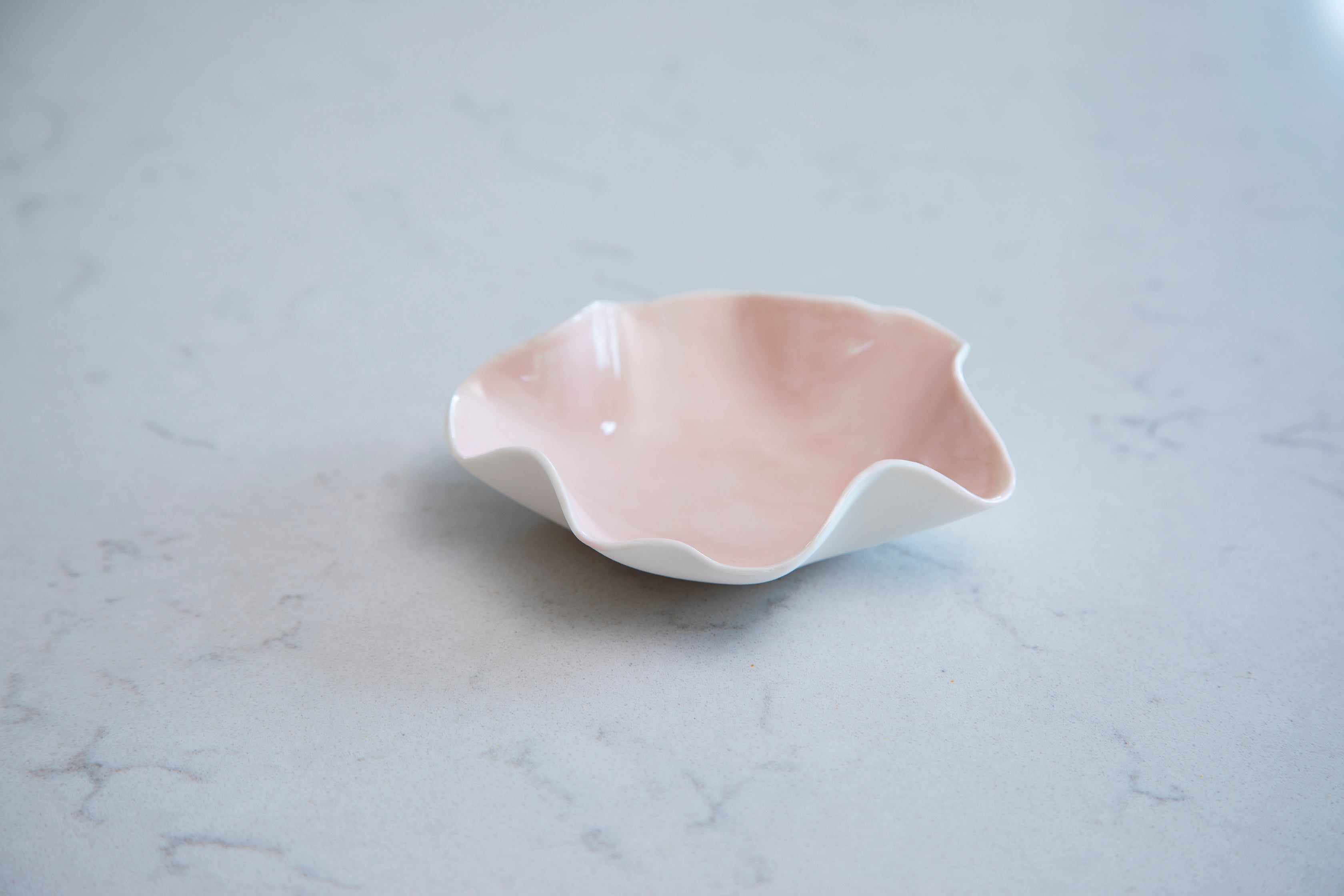 Pink porcelain Joanna Ling wave bowl 