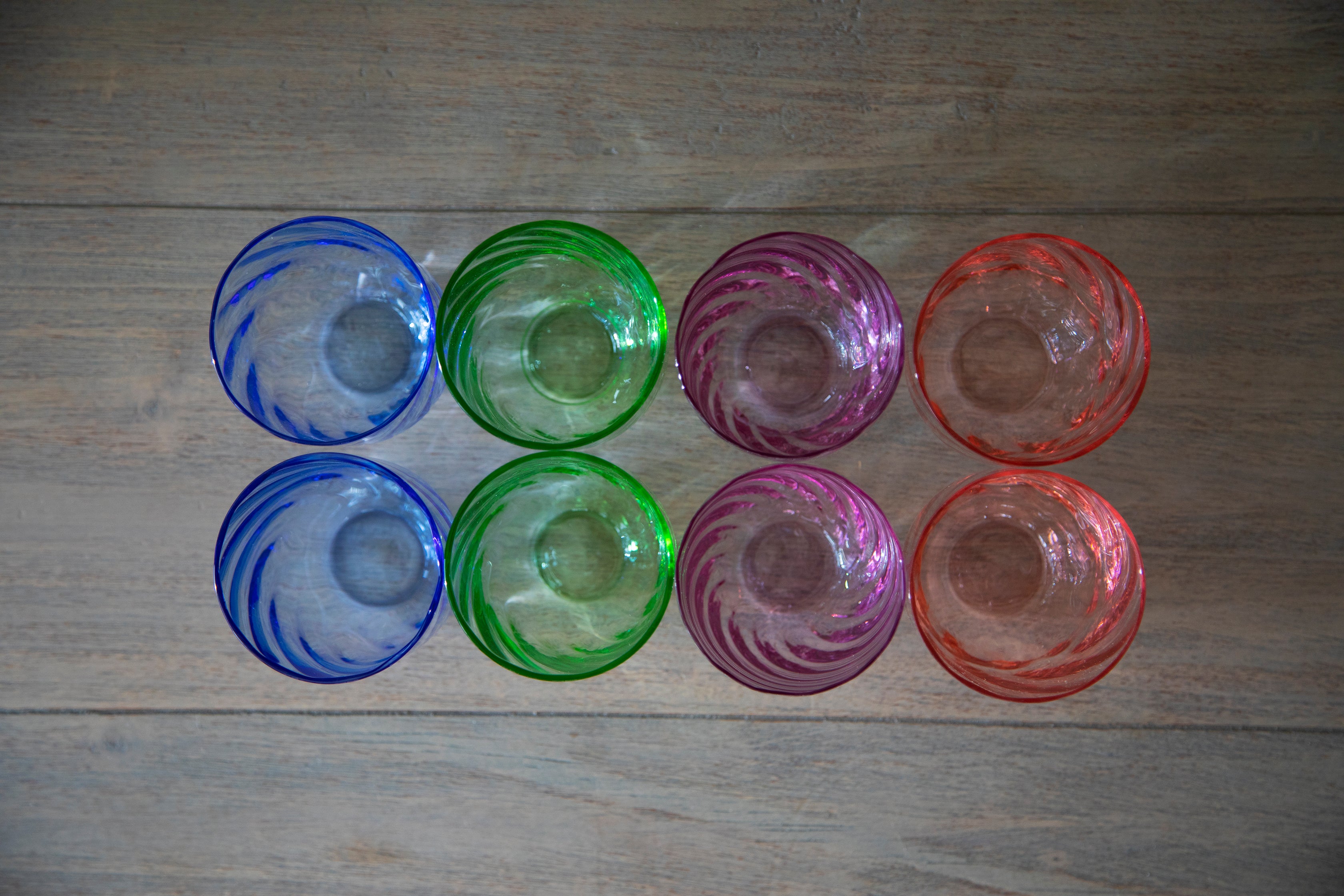 Coloured Crystal tumblers | swirl | osski