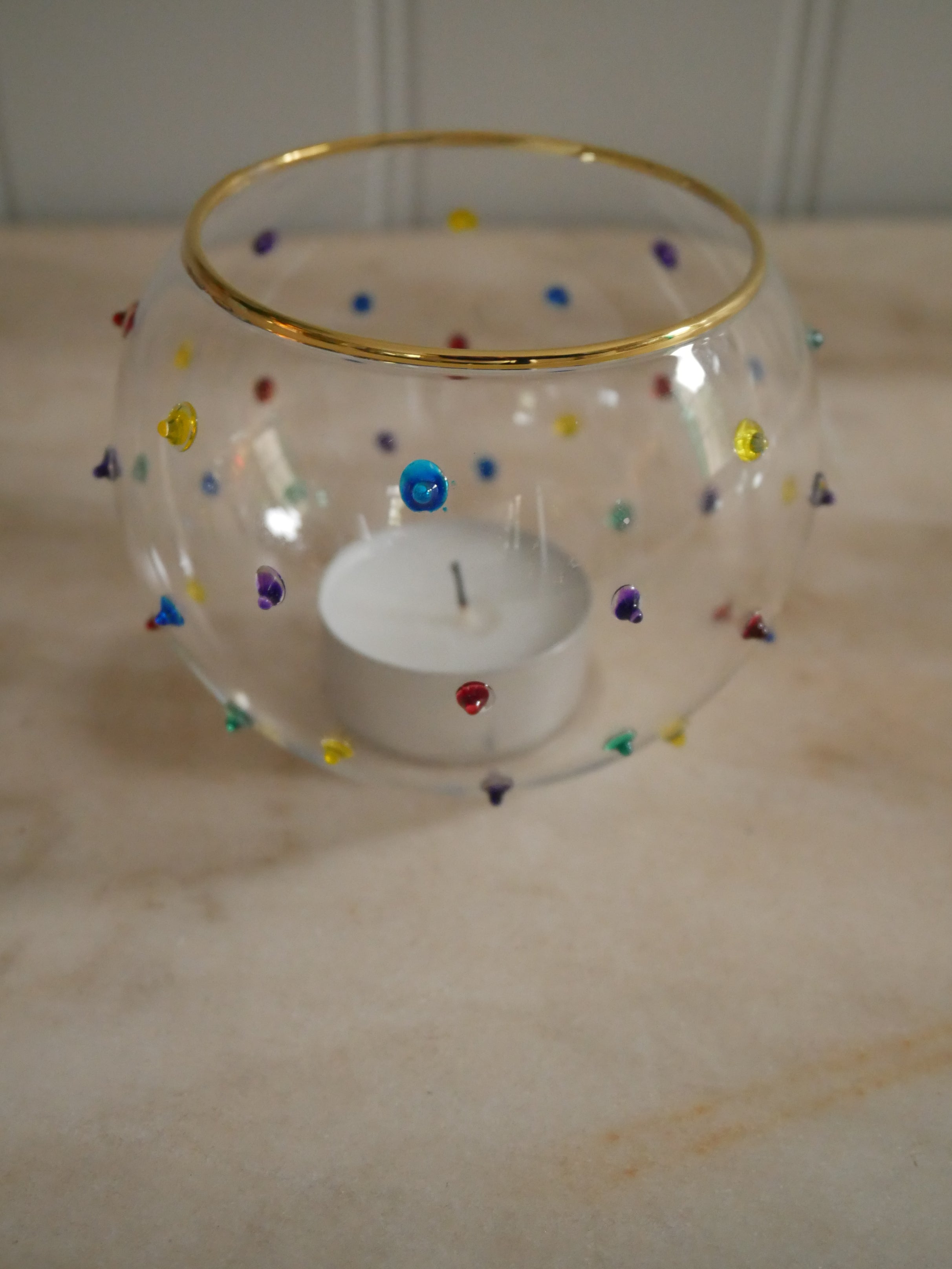 Glass Tea Light Holder | Confetti