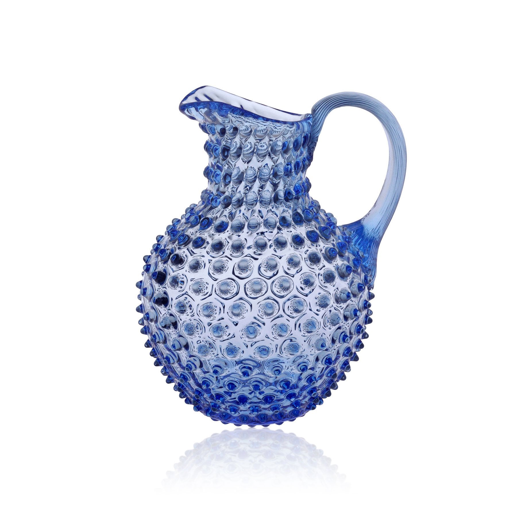 Hobnail glass jug | Light blue | osski