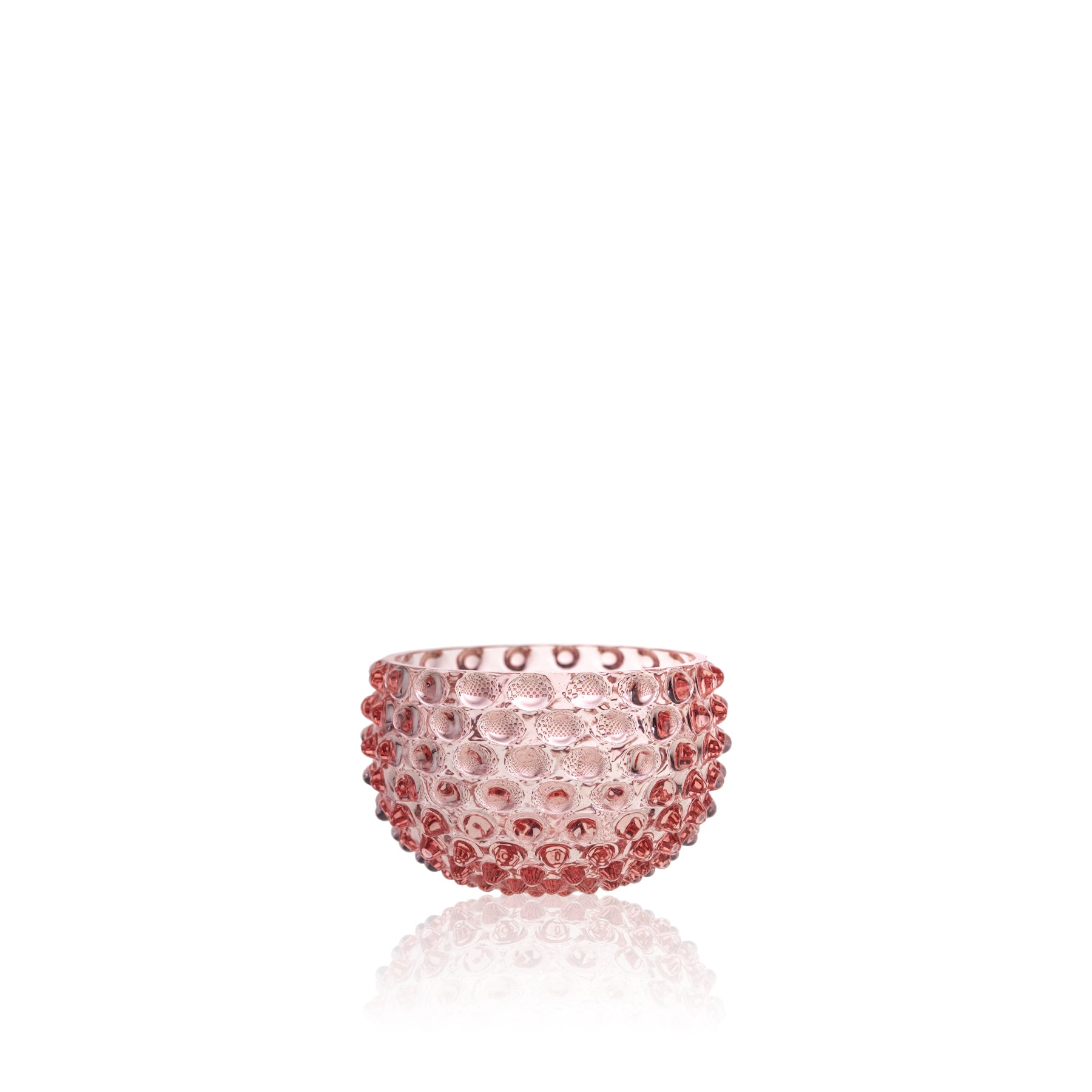 Small pink hobnail bowl