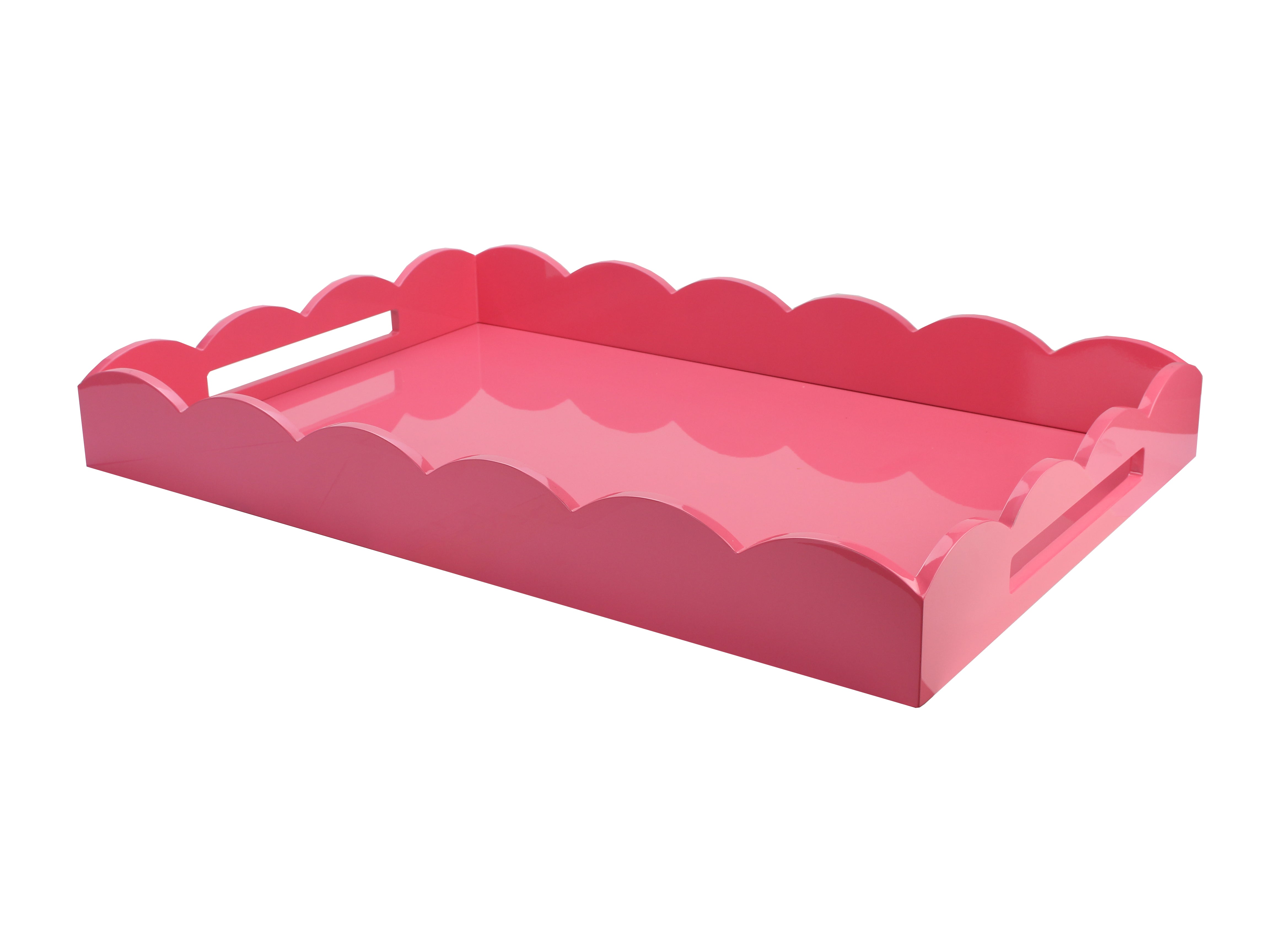 Scalloped tray | Large pink | Addison Ross