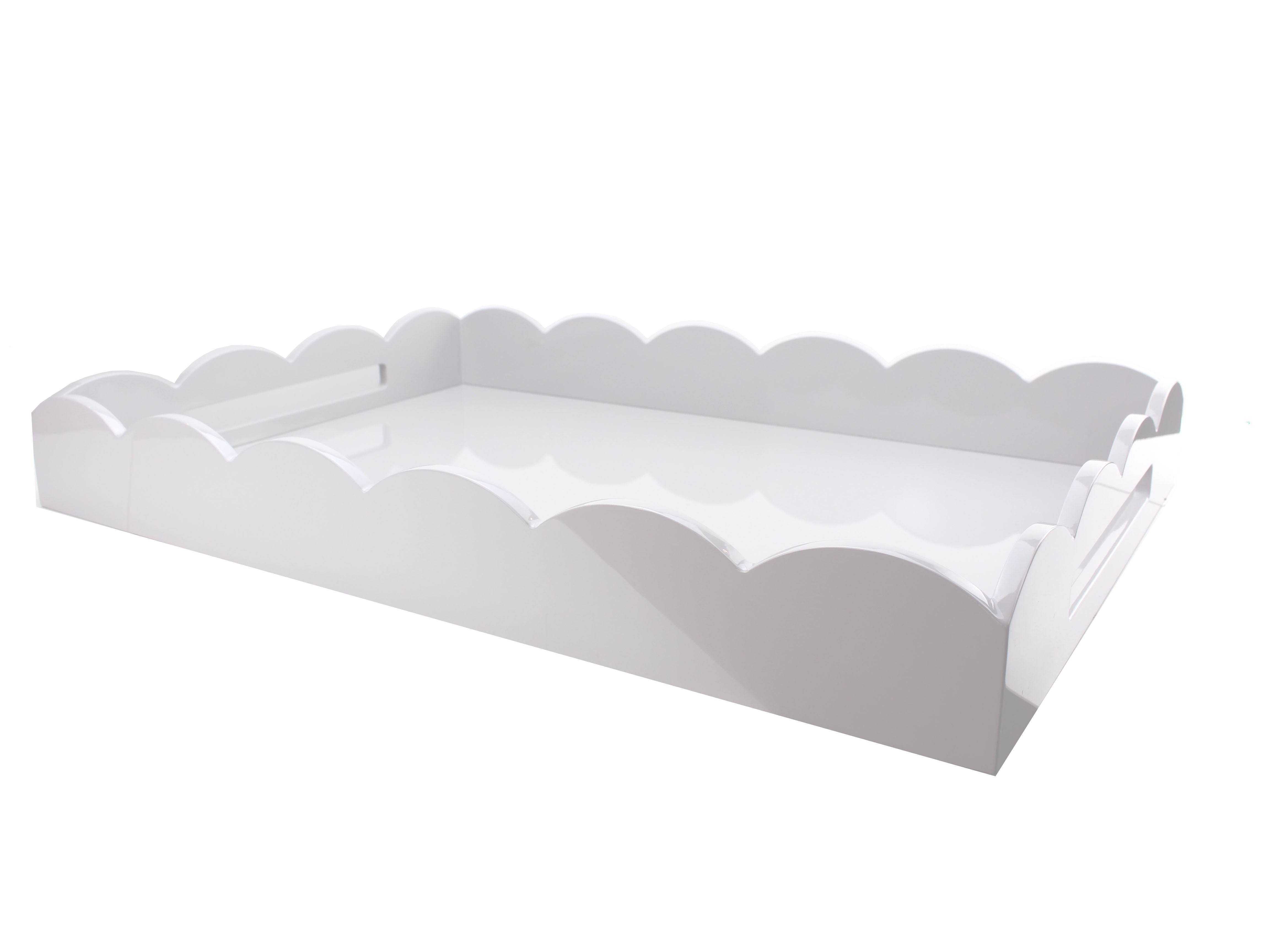 Scalloped tray | Large white | Addison Ross