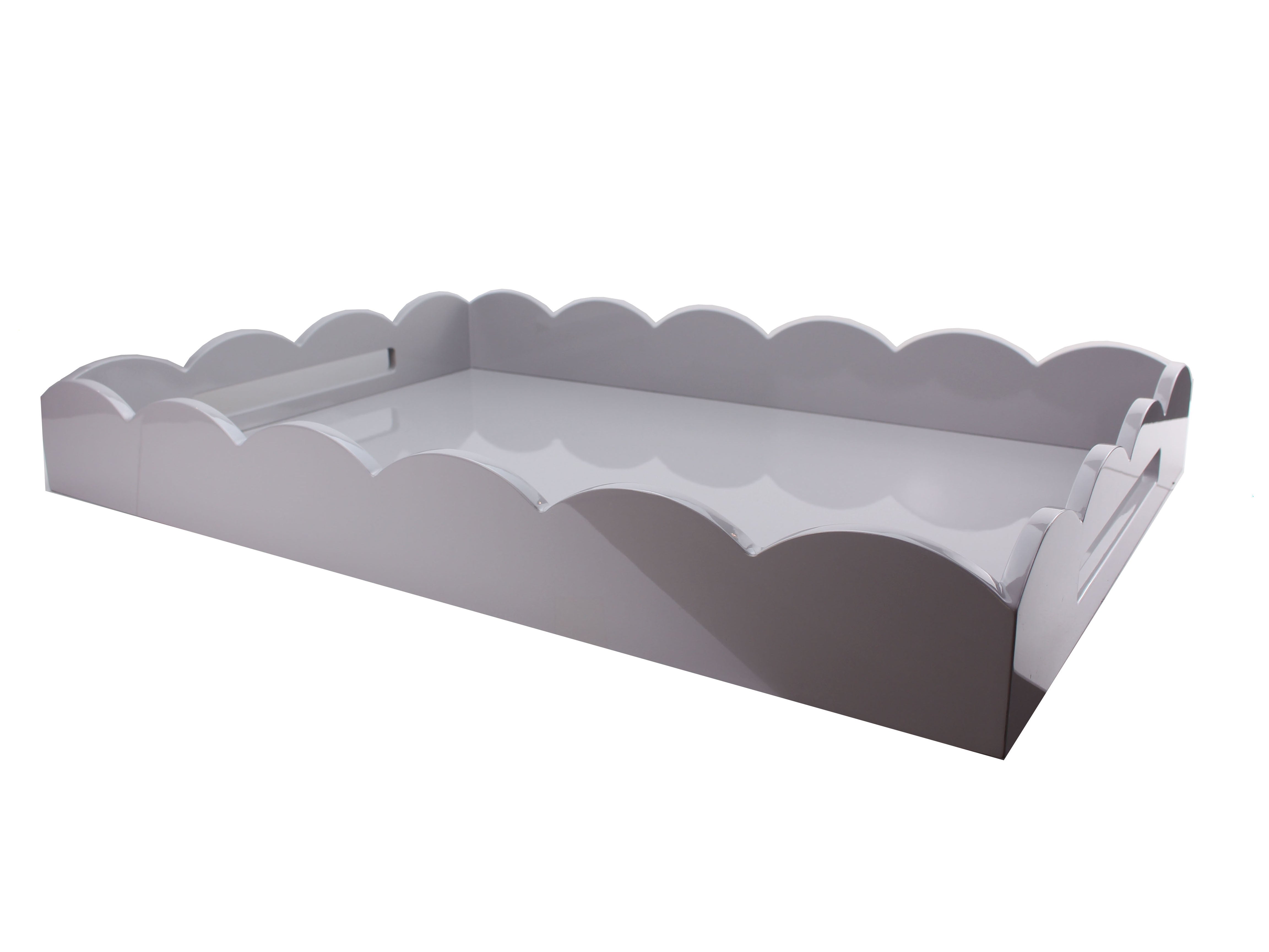 Large scalloped tray | grey | addison ross