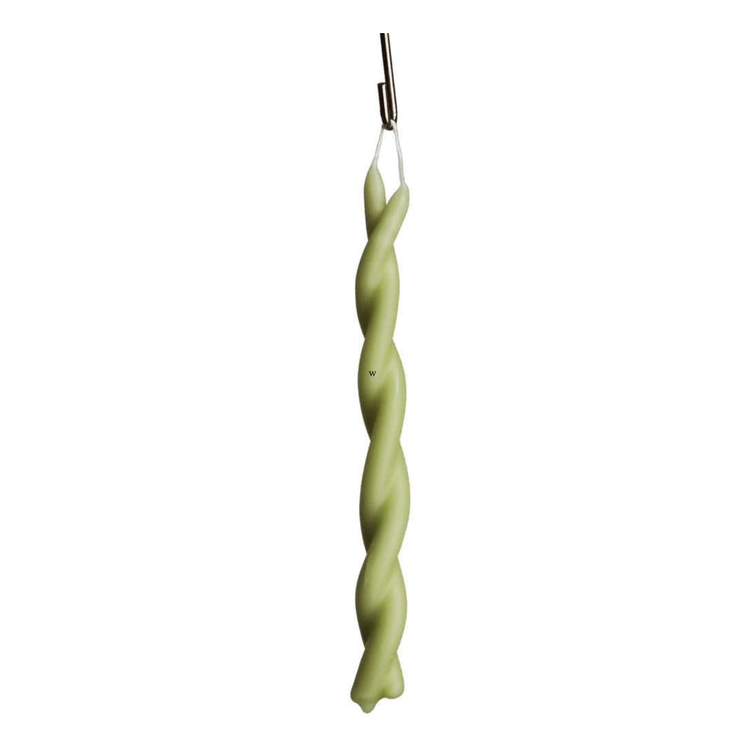 Beeswax Twisted Candle | Pistachio Green